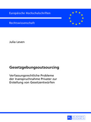 cover image of Gesetzgebungsoutsourcing
